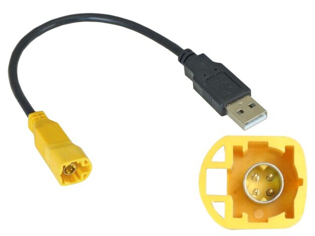 Incar USB VW-FC107 USB-переходник VW,SKODA (тип2) для подключ. магнитолы INCAR к штат. разъему USB