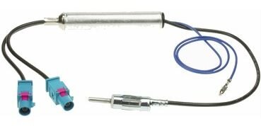 Incar ISO ANT-3 антен переходник VW,Audi,Opel,Skoda,Renault,Peugeot,Citroen,LADA с питанием двойной