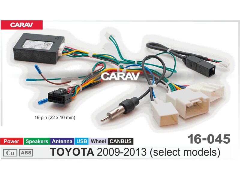 CARAV 16-045 Провода для подкл.Android ГУ (16-pin) для Toyota 2009-13