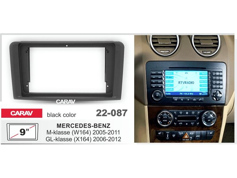 CARAV 22-087 монтажная рамка 9" (черный) для Mercedes-Benz