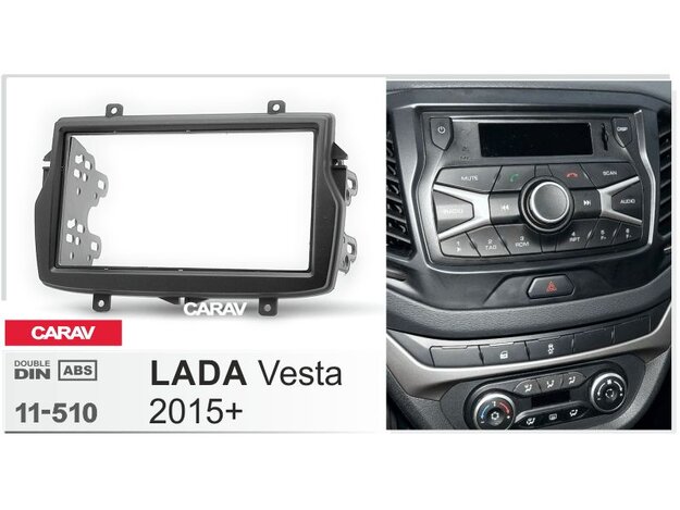 CARAV 11-510  2DIN монтаж. рамка для а/м LADA Vesta 2015+