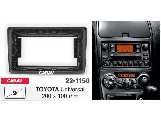CARAV 22-1150 монтажная рамка 9" для Toyota универсальная 200х100 мм