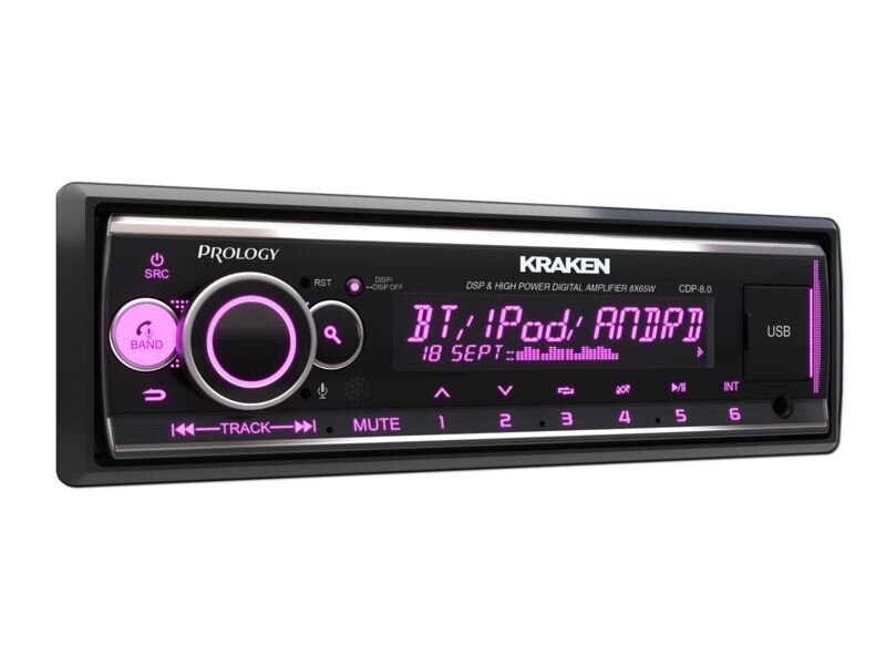 PROLOGY CDP-8.0 "KRAKEN" FM/USB/BT ресивер с DSP процессором