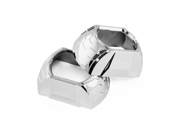 Маски MTF Light №01S для Bi-LED линз 3", прямоугольные, хром, компл. 2 шт.