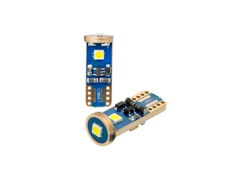 Светодиодная автолампа W5W (T10) Optima Premium SAM Chip 3, WARM WHITE,CAN,12V,(W2.1X9.5D),1 лампа