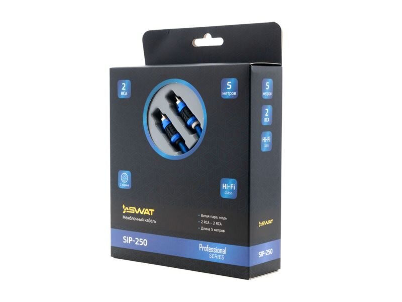SWAT SIP-250 межблочный кабель 2RCA-2RCA 5.0м