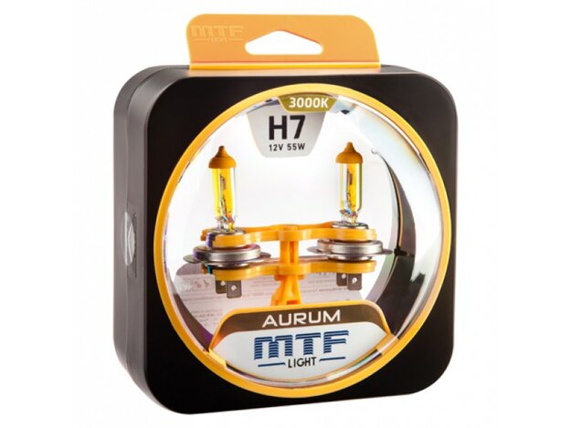 Комплект ламп MTF Light Н7 55W AURUM