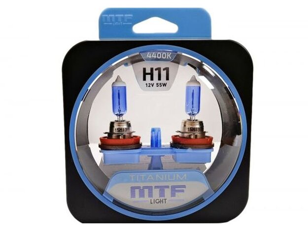Комплект галогенных ламп MTF Light Н11, 12V,  55W IRIDIUM